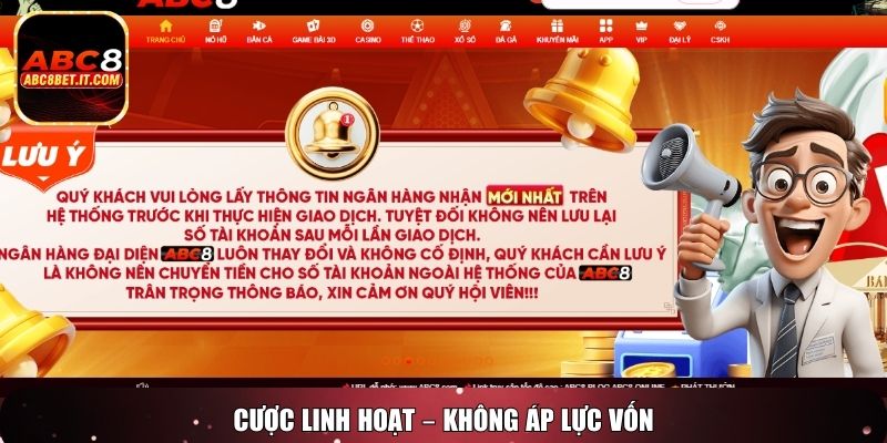 Cược linh hoạt – Không áp lực vốn