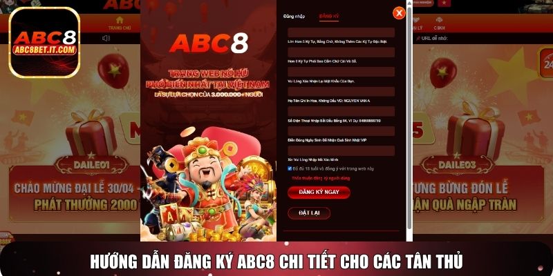 Hướng dẫn đăng ký ABC8 chi tiết cho các tân thủ