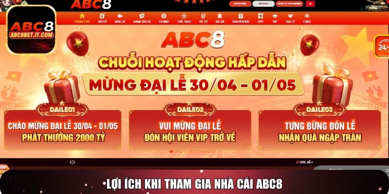 Lợi ích khi tham gia nhà cái ABC8