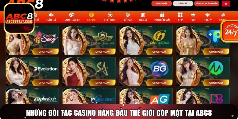 Những đối tác casino hàng đầu thế giới góp mặt tại ABC8